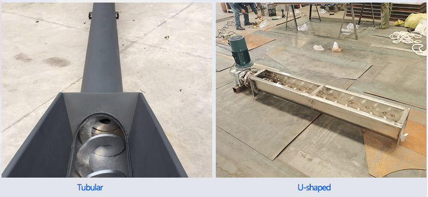 Tubular and U-shaped Shaftless Screw Conveyors