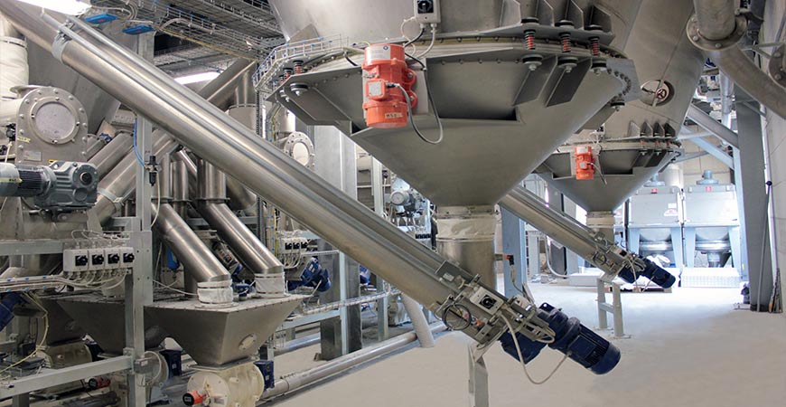 Tubular Screw Conveyor food industry application site