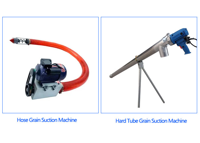 Which is better for grain suction machine between hose and hard pipe?