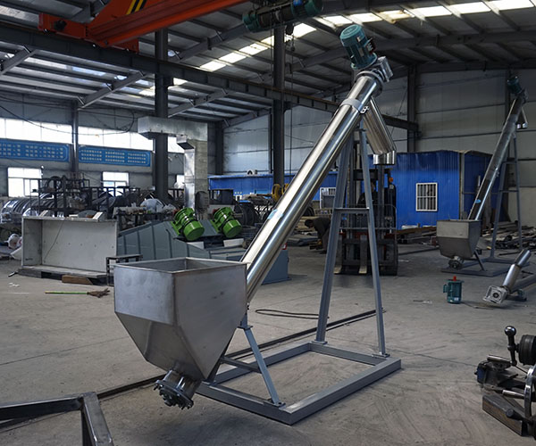 What is the working principle of inclined screw conveyor?
