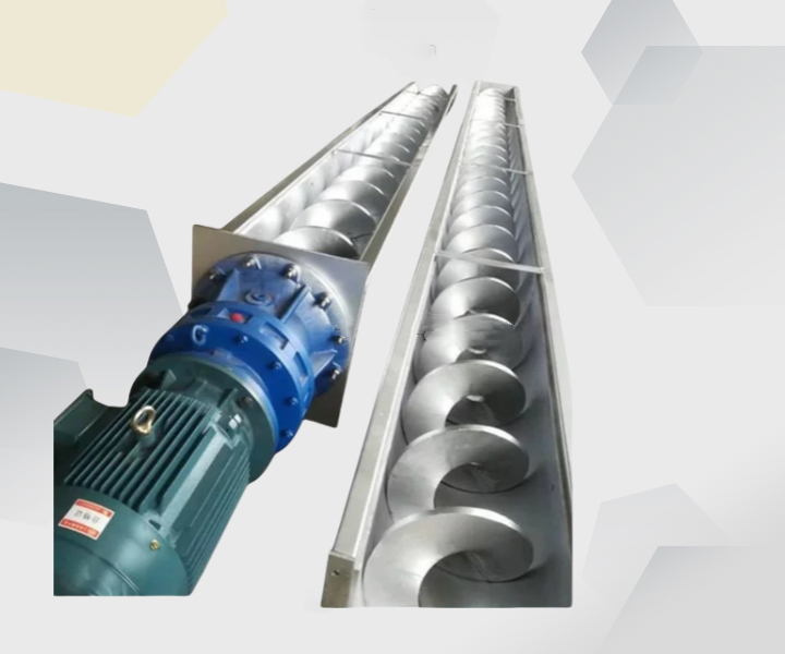 Chemical shaftless screw conveyor